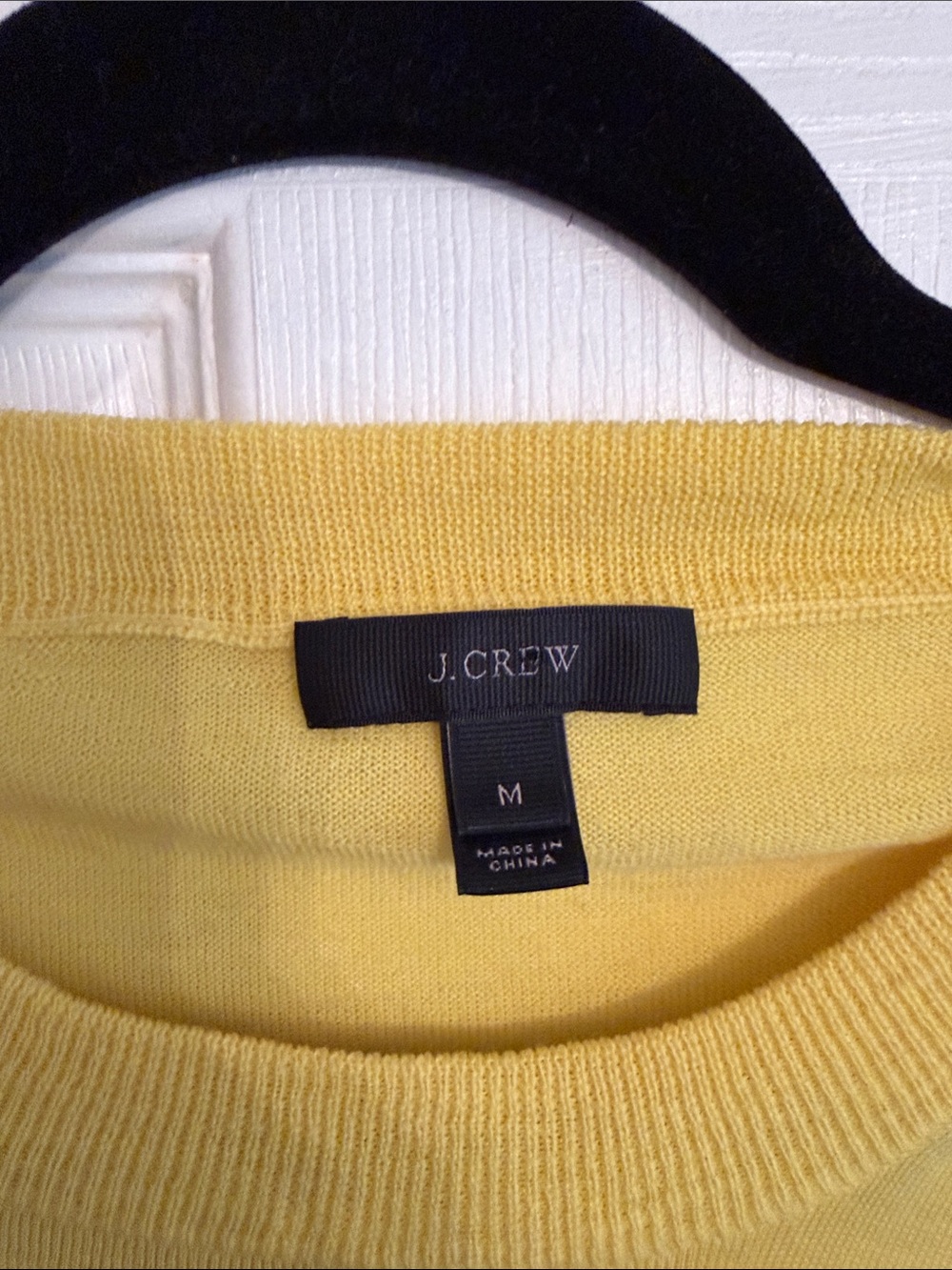 J. Crew Yellow Merino Wool Crewneck Sweater M - Picture 4 of 4